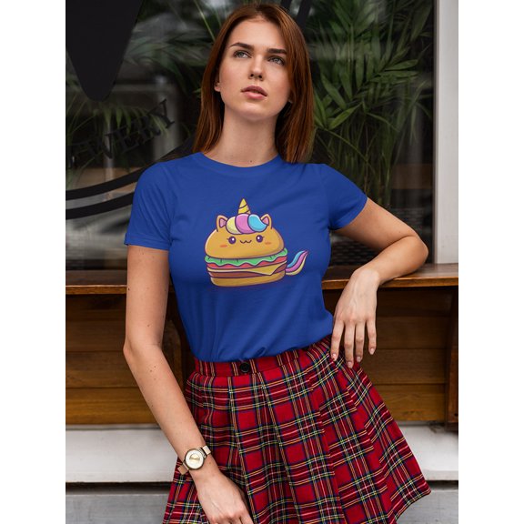 Cute Unicorn Burger  Shaped Tee Women's -Image by Shutterstock