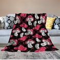 thumbnail image 4 of Red Mushroom Blanket Mushroom Gifts for Girls Kids Boys Women Cute Mushroom Throw Blanket Soft Comfort Fleece Blanket for Couch Sofa Bed 60"x80", 4 of 6