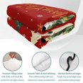 thumbnail image 4 of Quilts King Size Bedding Set, Red Christmas Lightweight Quilted Comforter, Gold Silver Green Pine Trees Snowflake Xmas Soft Reversible Bedspread Coverlet with Pillow Covers for All Season, 96" x 106", 4 of 9
