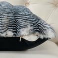 thumbnail image 3 of Home Soft Things Thick Stripe Faux Fur Pillow Covers, 1 piece, 20"x20", Black, 3 of 8
