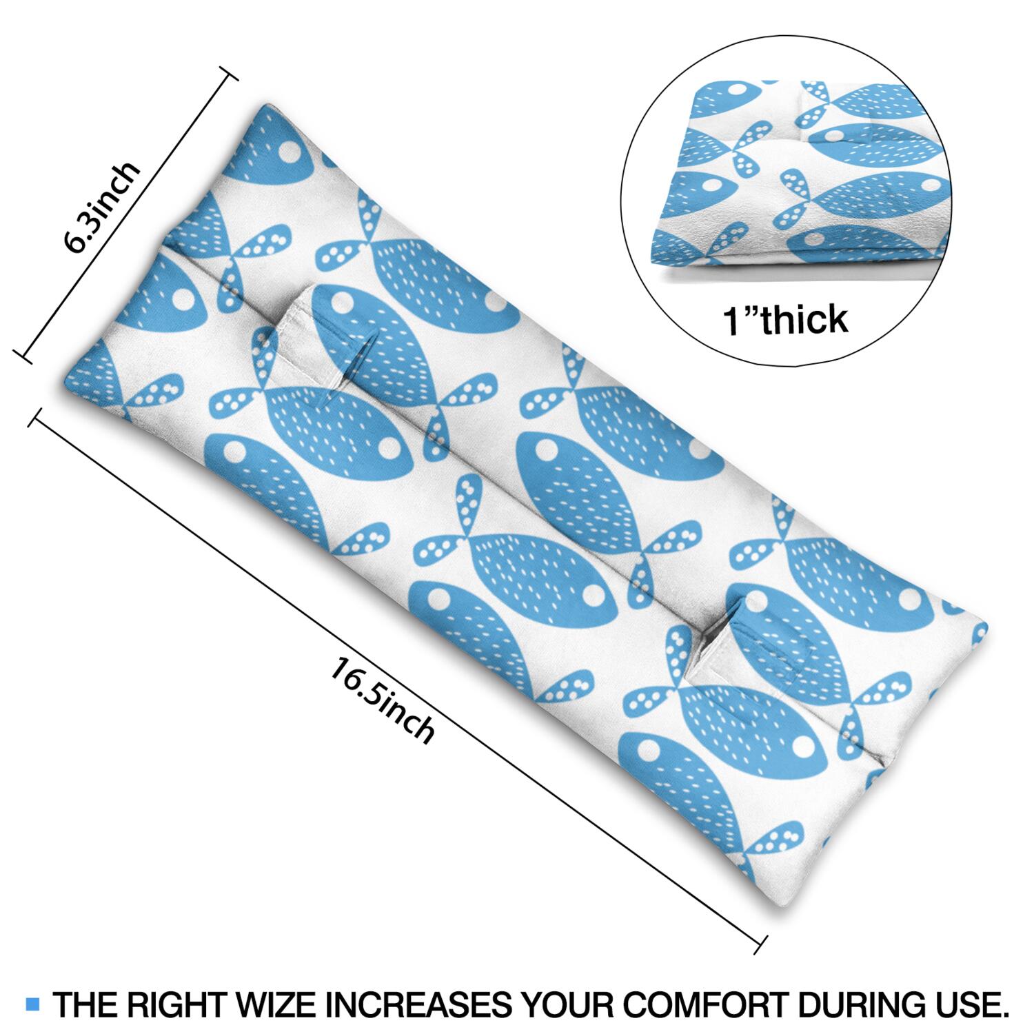Summer Beach Seat Belt Pillow Post-Surgery Mastectomy & Chest Protection Cushion Soft Coral-Themed Recovery Pad for Women After Breast Surgery