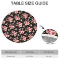 thumbnail image 6 of Soft Polyester Floral Print Tablecloth for Round Tables, Elastic Fit for Spring Decor or Daily Use, Fits 44-52 Inch Table, 6 of 7