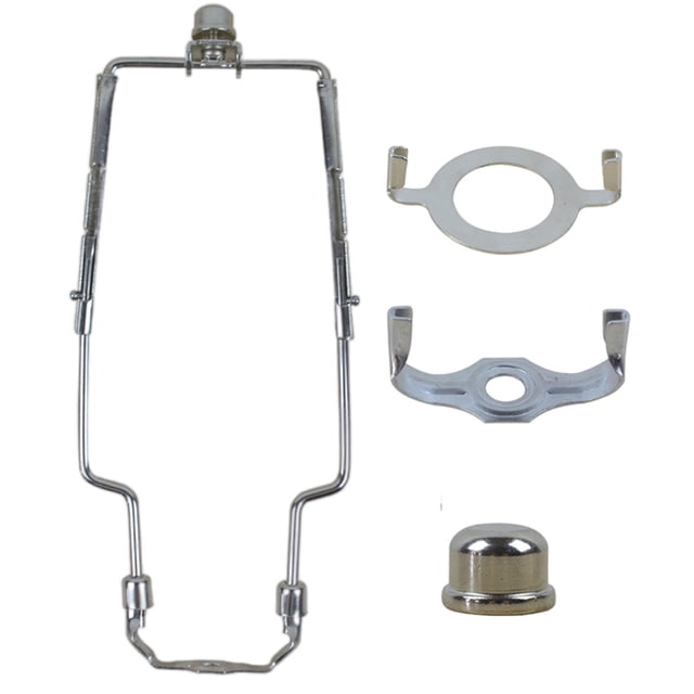 Lámpara Desmontable Arpa Con Terminal Para Luz de Mesa/Piso Plata 11x24cm Sunnimix Titular de arpa de lámpara