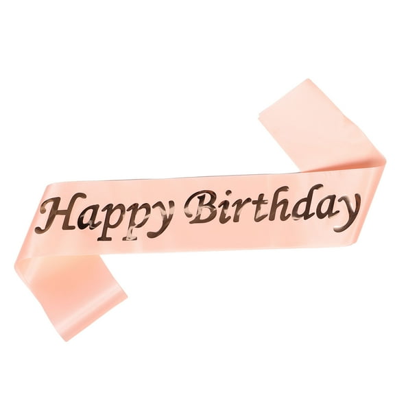 HOOWIFFY Birthday Sash with Golden Foil Design, Polyester Party Accessory for Celebrations and Events