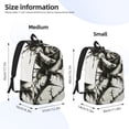 thumbnail image 3 of KLL Black And White Rose Print Travel Laptop Backpack - College Backpack Business Work Bag Nurse Bag Casual Daypack for Weekender Business Hiking -Small, 3 of 6