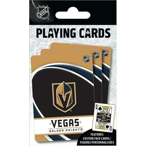 MasterPieces Officially Licensed NHL Las Vegas Golden Knights Playing Cards - 54 Card Deck for Adults