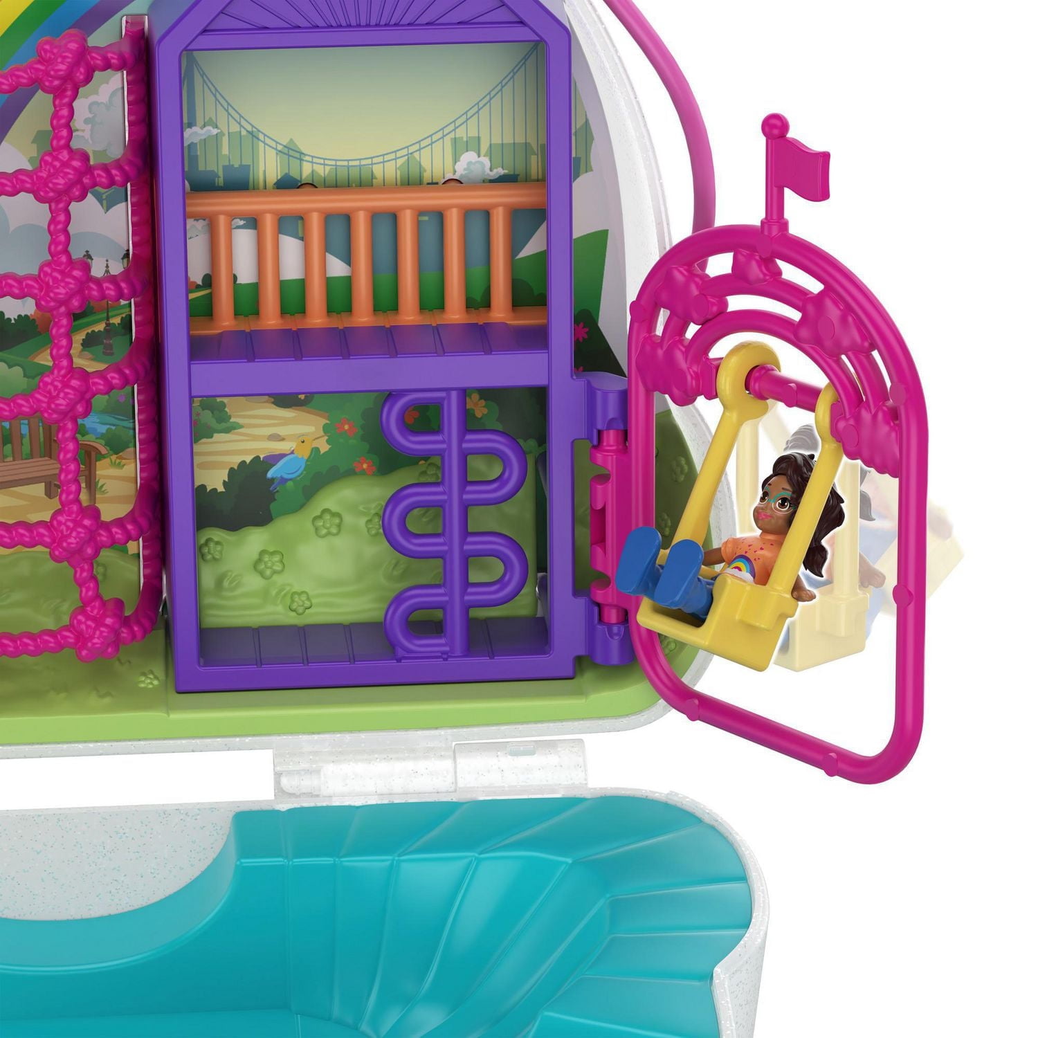 ​​​Polly Pocket Rainbow Dream Wearable Purse Compact