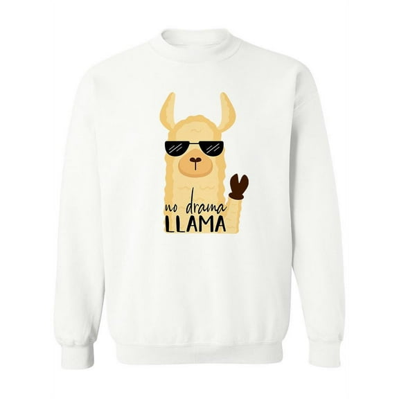 No Drama Llama Sweatshirt Women -SPIdeals Designs, Female Medium