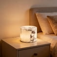 thumbnail image 3 of Marble Lamp Night Light Touch Bedside Table Lamp, Type-C Rechargeable Small Desk Bedside,  Natural Stone Accent Decor with 3 Way Dimmable Warm Glow,for Bedroom Living Room Desk Shelf, 3 of 7