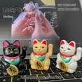 thumbnail image 3 of Mini Solar Automatic Waving Lucky Cat Car Decoration Cake Baking Decoration, 3 of 9