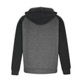 thumbnail image 5 of Lovskoo 2024 Men's Zip-Up Hoodie Sweatshirts Casual Patchwork Long Sleeve with Pocket Jacket Dark Gray, 5 of 7