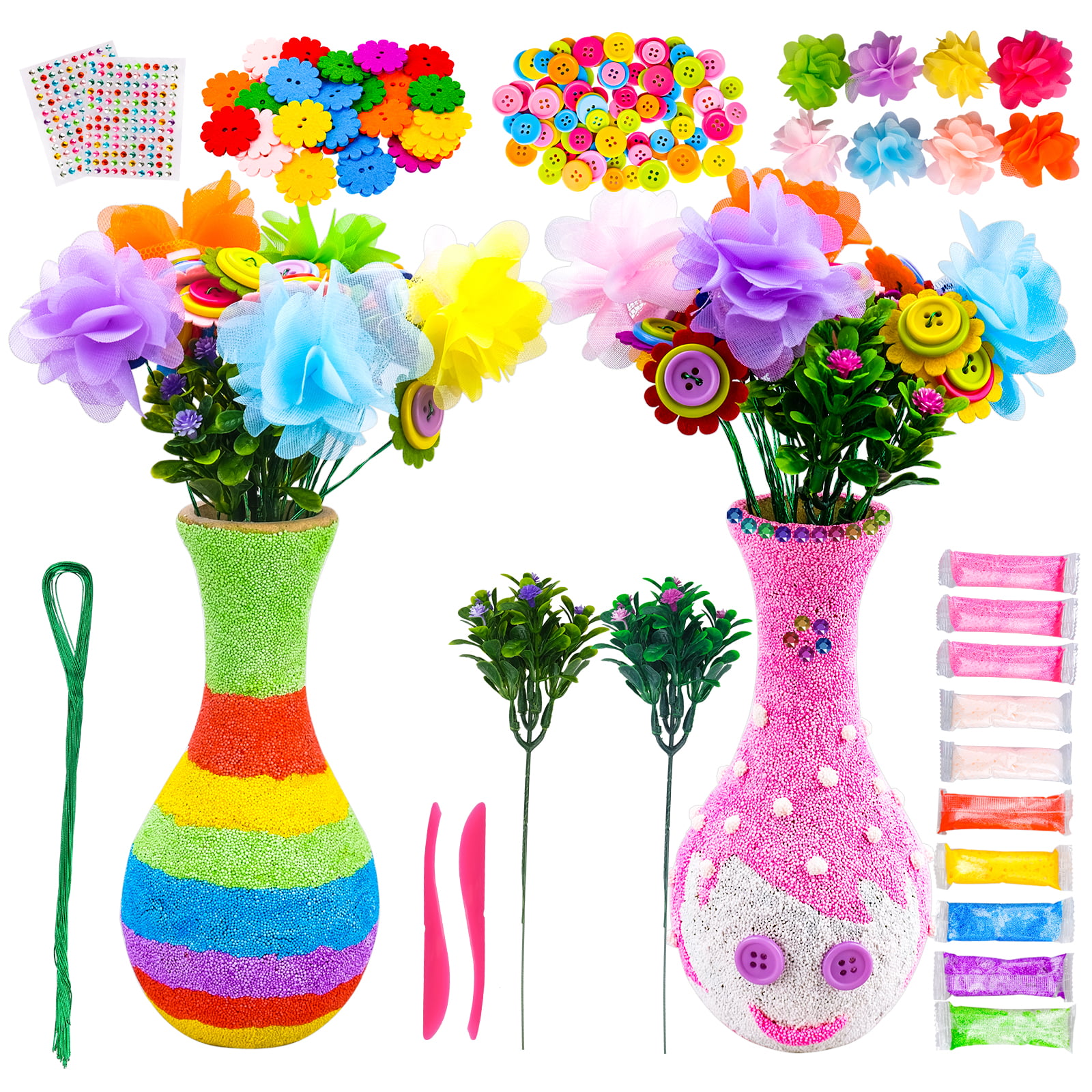 flower vase with flowers drawings for kids