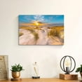 thumbnail image 2 of Beach Canvas Wall Art Bathroom: Seascape Coastal Picture Ocean Sunset Scene Print Tropical Seaside Painting Sea Seashore Artwork for Living Room Bedroom Decorations 20 x 16 Inches, 2 of 6