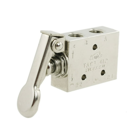 Spring Return Lever Handle 3 Position 4 Way Mechanical Valve