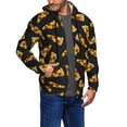 thumbnail image 3 of Zip Up Hoodies for Men - Cute Pizza Black Long Sleeve Comfrt Men'S Fashion Hoodies & Sweatshirts, Jackets for Men Hoodies Pullover Clothing Clothes with Pouch, 3 of 5