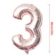 thumbnail image 3 of Advancent 32 pulgadas número globo decorativo papel de aluminio globo cumpleaños boda fiesta vacaciones regalo decoración tipo 7 Kits de decoración para fiestas oro rosa tres, 3 of 3