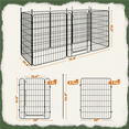 thumbnail image 5 of Yaheetech 8 Panels Foldable Metal Dog Playpen Puppy Fence with Door, 31.5″ H, Black, 5 of 11