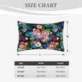 thumbnail image 3 of Plush Throw Pillow Covers, Colorful Flowers a Pillow Cases with Invisible Zipper, Breathable Microfiber Pillow Cases Standard Size for Sleeping Bedroom Sofa Living Room, 3 of 5