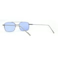 thumbnail image 2 of Mens Double Bridge Rectangle Metal Rim Pimp Shade Silver Blue, 2 of 4