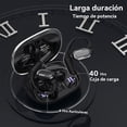 thumbnail image 2 of Auriculares abiertos Bluetooth 5.4 sin cables con pantalla tiempo de reproducción de 46 horas, auriculares con cancelación de ruido ENC IPX5 impermeables, auriculares ergonómicos con gancho para, 2 of 7