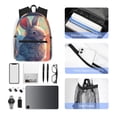 thumbnail image 5 of Daiia Sunshine Winged Rabbit School Backpack for Men Women, Unisex Large Waterproof Bookbag Schoolbag Casual Daypack for High School/College/Teens/Travel/Work Black, 5 of 8