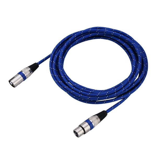 XLR macho a hembra enchufe equilibrio micrófono de 3 pines Cable de Audio MIC 5 metros