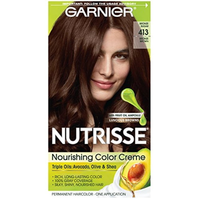 wafer alien planer garnier nutrisse nourishing hair color creme, 413 bronze brown (packaging  may vary) - Walmart.com