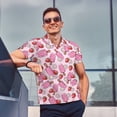 thumbnail image 4 of Fotbe Strawberry Popsicle Camiseta Polo de Golf para Hombre con Estampado – Camisa Deportiva Transpirable con Cuello Abotonado-Small, 4 of 6