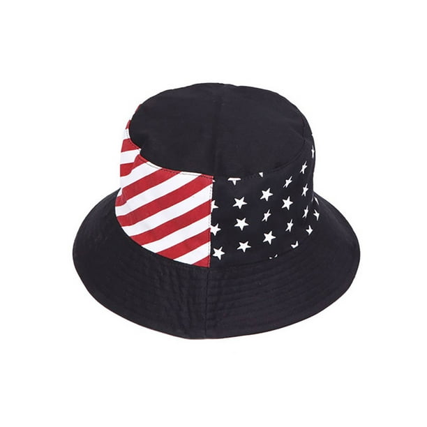 Chic Headwear USA Stars and Stripes Reversible Bucket Hat Walmart