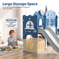 thumbnail image 5 of Vipuse 9 in 1 Toddler Slide Playset for Kids Indoor/Outdoor for Toddlers Age 1+, Blue & Gray, 5 of 14