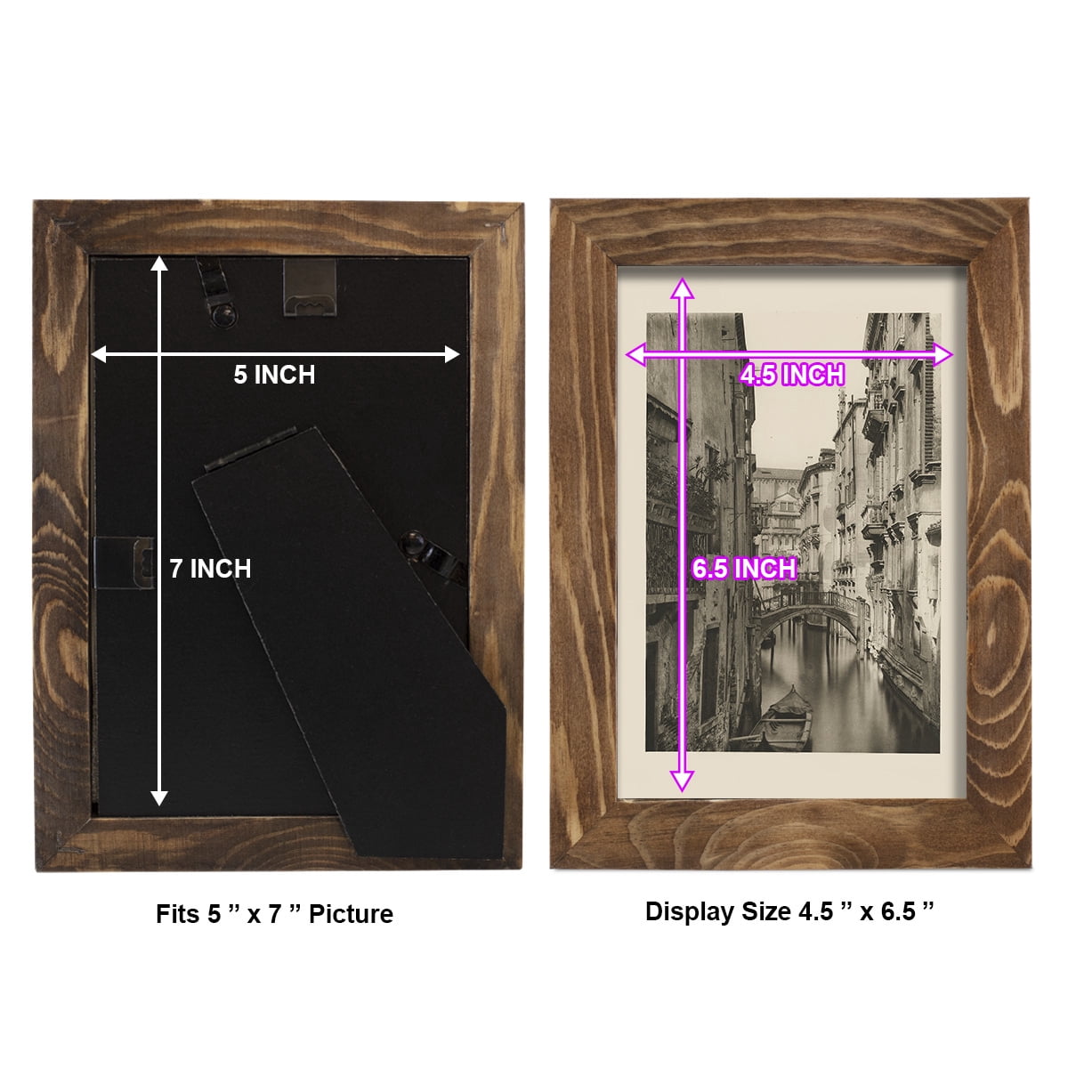 Vintage Views of Venice IV - Framed Print w/glass - Walnut