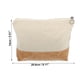 thumbnail image 4 of 1 bolsa de maquillaje portátil, bolsa de aseo, organizador de cosméticos para viajes, patrón de grano de madera, 8.11 x 5.51 pulgadas, lona beige, 4 of 7