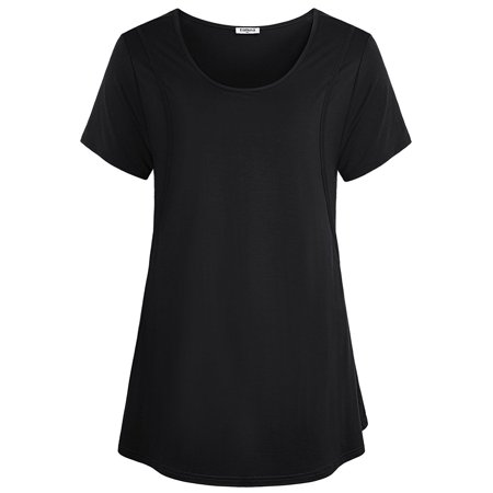 

Fragarn Maternity clothes Women s Maternity Tops Round Neck Front Pleat Tunic Top Pregnancy Shirts