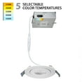 thumbnail image 3 of WAC Lighting Lotos 6" Adjust 5-CCT Aluminum Recessed Kit in White (Set of 24), 3 of 5