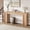 Cherry, variant on Extra-Long 70-Inch Console Table for Dining Room - 2 Drawers, 2-Tier Open Storage - Durable Wood, Farmhouse Style - Perfect for Entryway, Living Room, or Hallway - Cherry Color