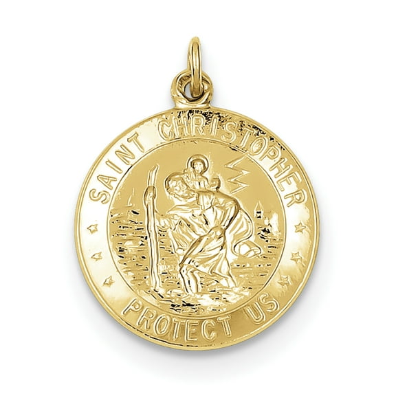 24k Gold-plated Sterling Silver Saint Christopher Medal