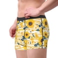 thumbnail image 2 of Gaeub Striped Sunflower Daisy Print Men's Boxer Briefs,Super Fit Boxer Briefs for Men,Quick-Dry Underwear with 4-Way Stretch-XX-Large, 2 of 5