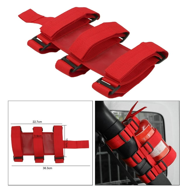 Soporte para extintor de incendios Yotijar Universal ajustable Montaje de correa de Nylon Durable