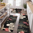 thumbnail image 2 of Red Mushroom Skull Black Pattern Kitchen Rugs Sets Of 3,Kitchen Runner Rugs Non Skid Washable,Decorative Kitchen Floor Mats for Kitchen,Sink,Laundry,17"x30"+ 17"x47" + 17"x59", 2 of 6