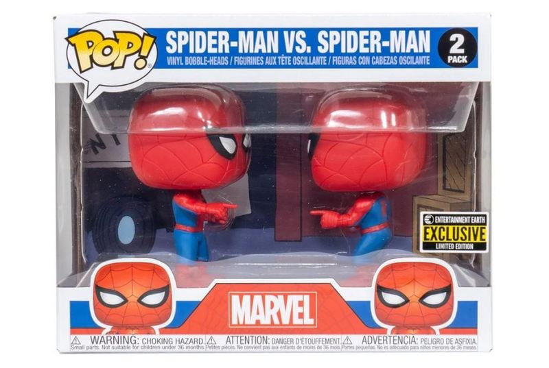 Vinyl Figure 2-Pack Spiderman vs Spiderman EE Exc FUNKO Spider-Man Imposter Pop 