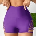 thumbnail image 5 of Agkizg 5" Swim Bottoms,High Waist Elastic Side Cutout Tummys Control Bathing Suits Bottoms,Casual Comfortable Swim Trunks (Women's), 5 of 6