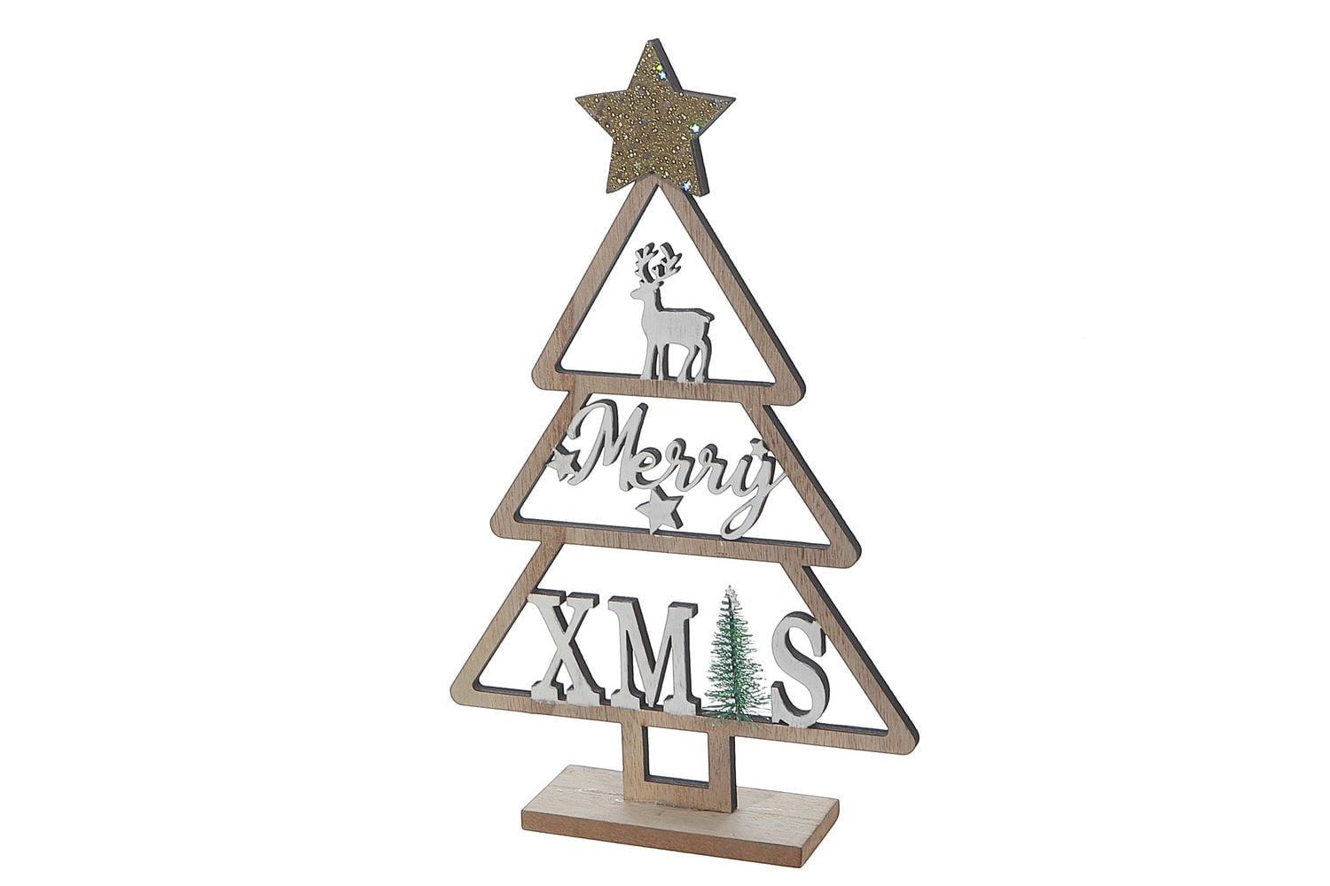 Support D'Arbre De Noël En Bois