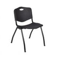 thumbnail image 3 of Cain 84" x 24" Training Table- Cherry & 3 'M' Stack Chairs- Black, 3 of 5