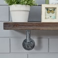 thumbnail image 5 of Danya B. 24" x 7" Small Single Floating Iron Pipe Industrial Rustic Wall Mount Shelf Ebony, 5 of 6