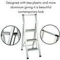 thumbnail image 6 of BirdRock Home 3-Step Slim Aluminum Step Ladder, 6 of 9