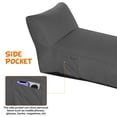 thumbnail image 6 of Outdoor Chaise Lounge Chair, Sunbed UV Resistant Sofa Couch Patio Furniture Waterproof Outside Sunlounge Reclining Sunbathing Bed Comfy Single Chaise Daybed for Garden, Pool, Beach, Dark Gray, 6 of 7