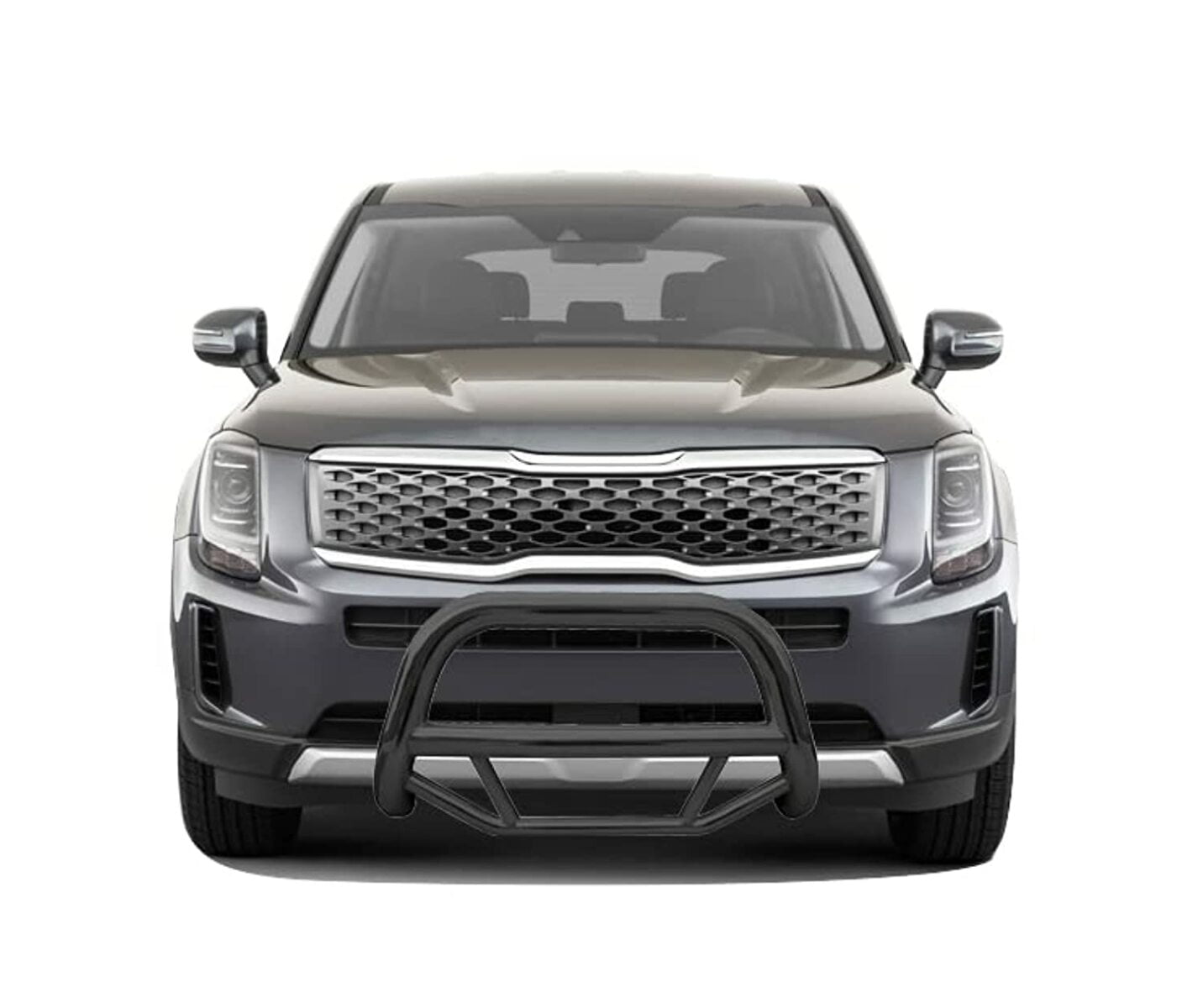Black Horse Offroad MBB B7502 Bull Bar Black Powder Coated 2 1 2 Inch No with skid plate