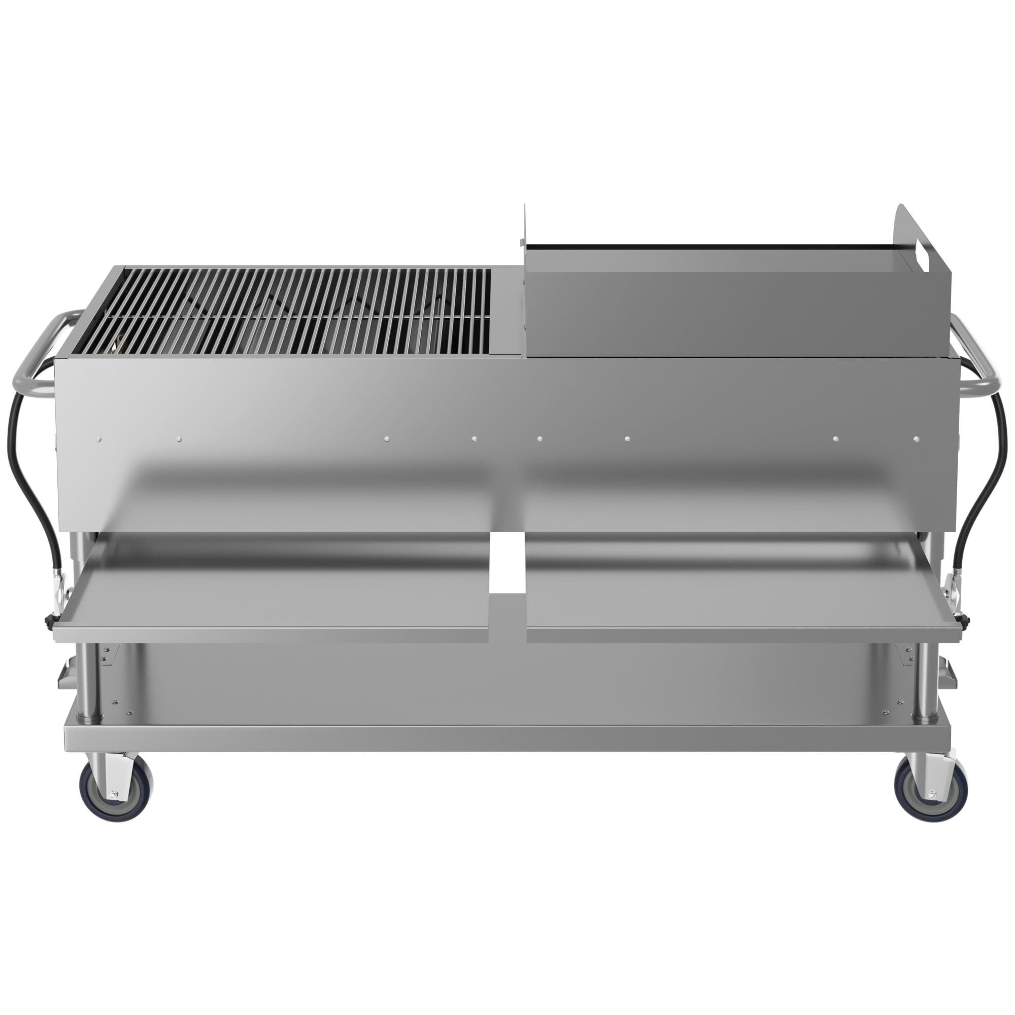 60 in. 8-Burner Commercial Outdoor Propane Gas Grill with 30 in. Griddle in Stainless-Steel, ETL Listed (CGKIT6-G30)