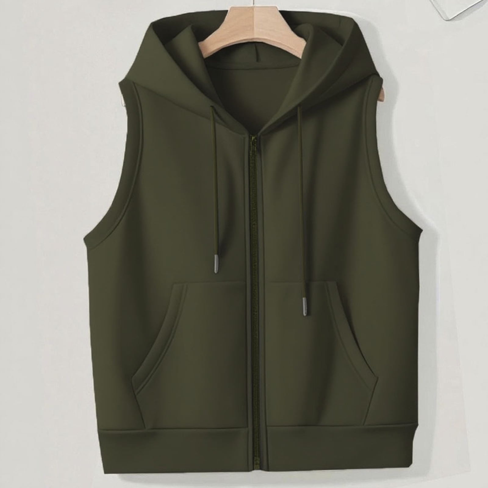 ASDFVBKG Zipper Hooded Vest Top for Women Plus size