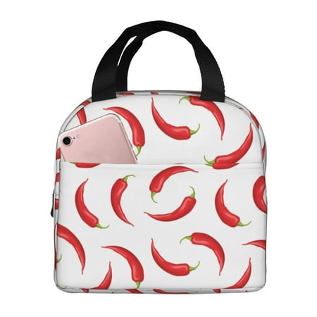 Insulated Lunch Bag for Women Men - Chili Pepper Leakproof Cooler Lunch Box for Women Men  Lunch Tote Bags for Work School Picnic Travel